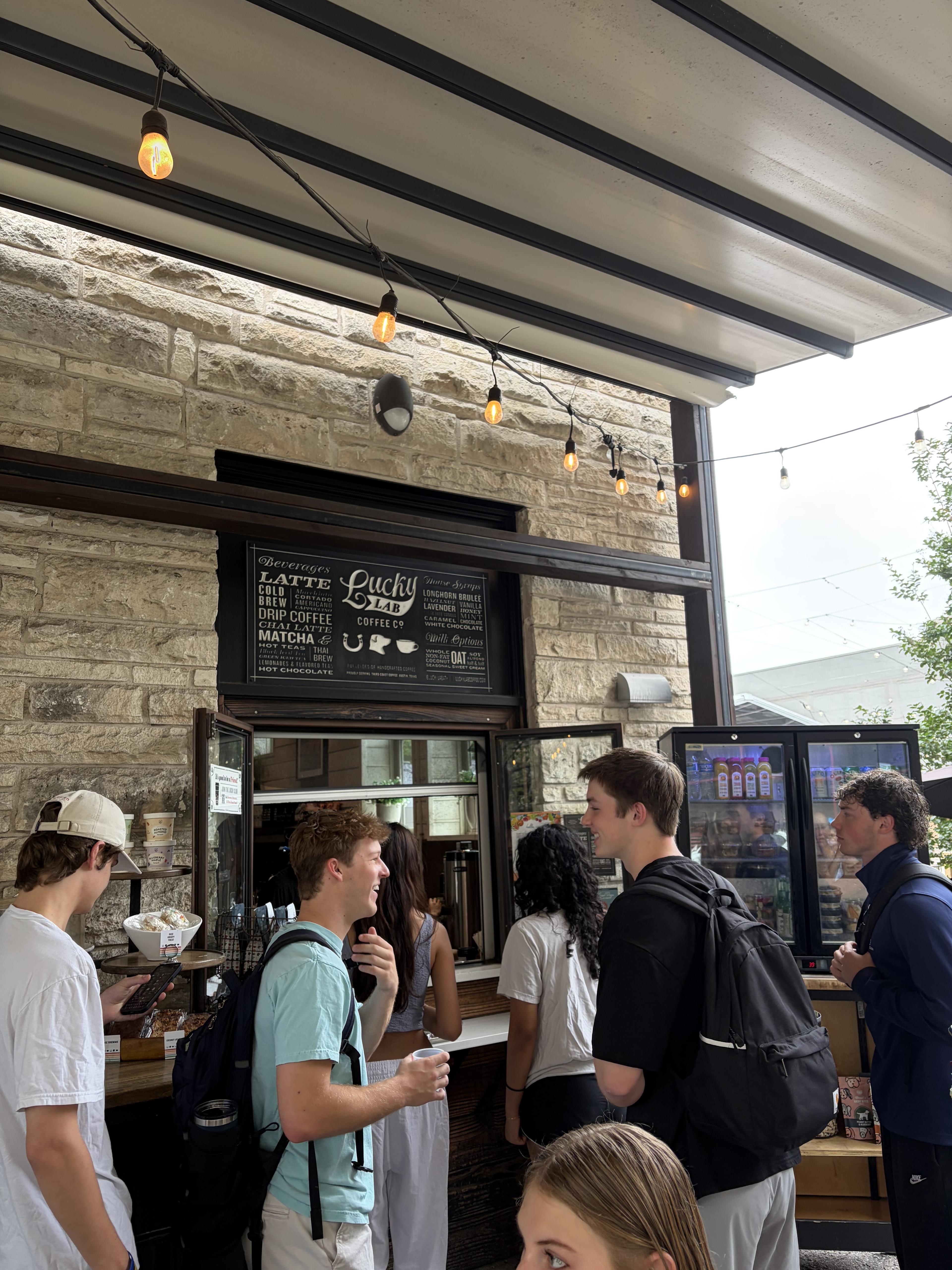 Coffee chats at Lucky Lab